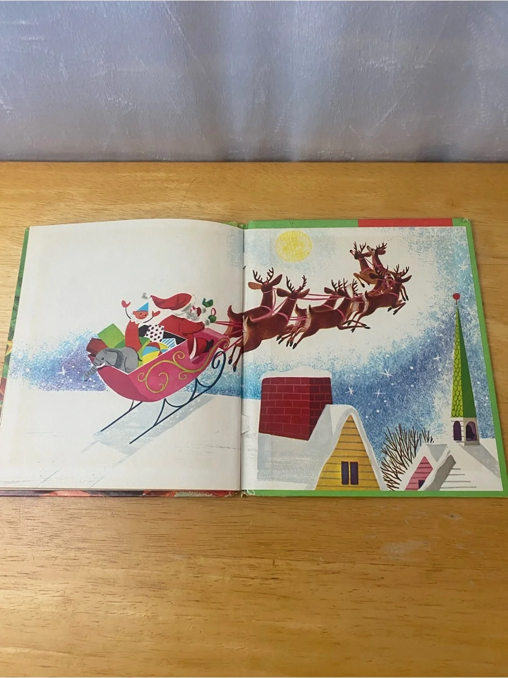 Vintage 1955 The Night Before Christmas Holiday Book